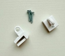 2 x Sprint Curtain Rail Track End Stops White With Screws Caravan Motorhome