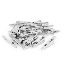 21 Pack 50mm L Metal Insulated Test Alligator Electrical Clip Clamp Connector