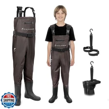 Calamus WaveWalker Chest Waders for Kids, 100% Waterproof Youth F