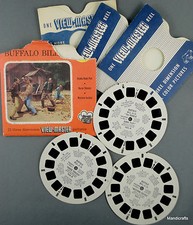 Viewmaster Reel x 3 Buffalo Bill Jr Western 1955 Packet 965 A B C Vintage