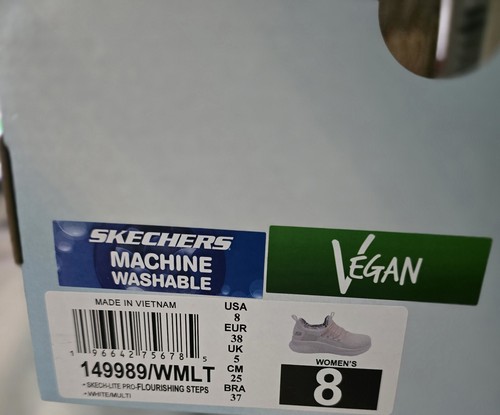 NEW Skechers Women's Air-Cooled Memory Foam Tennis Shoes Sneakers white. #8 - Picture 8 of 9