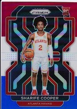 2021-22 Panini Prizm Red White & Blue Card #280 Sharife Cooper 