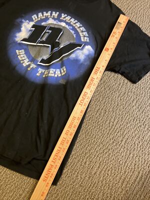 Vintage Damn Yankees Don't Tread Shirt L Black 90s Rock