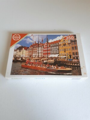 Vintage 350 Teile Falke Puzzle Delta 4282/3 Neu & Versiegelt Boote Kanal Fluss
