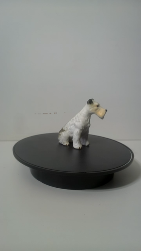 White Schnauzer Porcelain Dog Figurine China Sitting Terrier Vintage Ceramic - Video 1 of 1