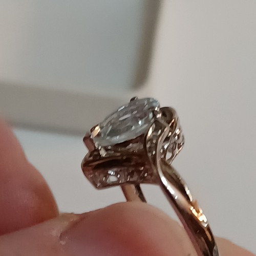 Sterling Silver and Gold Aquamarine Ring - 第 7/11 張圖片