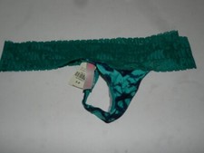 NWT Victorias Secret XS Pink Panties extra low rise thong gray lace