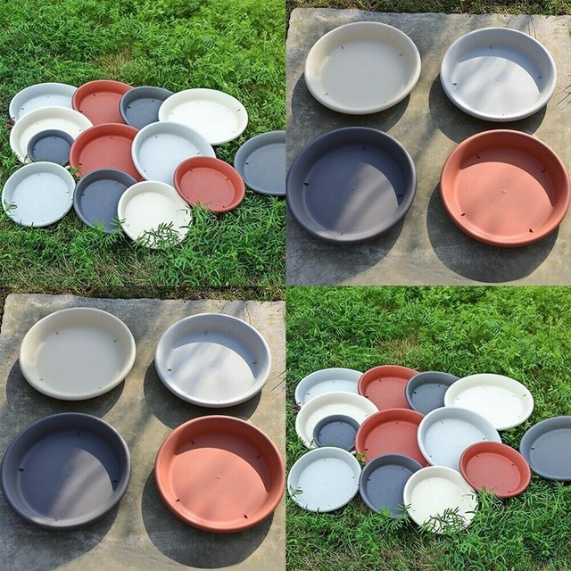 Oval Strong Plastic Plant Pot Saucer Base Water Drip Tray Saucers Multi