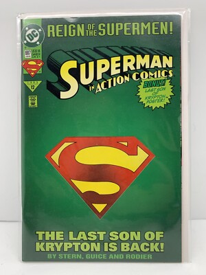 DC Comics Superman Action Comics The Last Son Of Krypton Is Back 687 June 1993