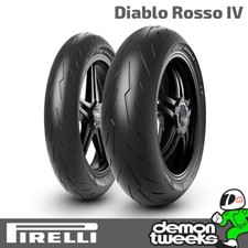 Pirelli 120/70 R17 58W And 190/55 R17 75W Diablo Rosso IV Motorbike Tyre Package
