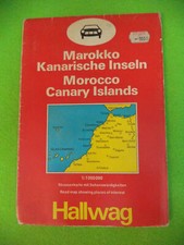 Book libro MAROKKO MAROC MAROCCO ISOLE CANARIE Mappa map HALLWAG  (L25)