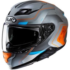 CASCO MOTO INTEGRALE FIBRA HJC F71 ARCAN MC27SF GREY ORANGE BLU TG L