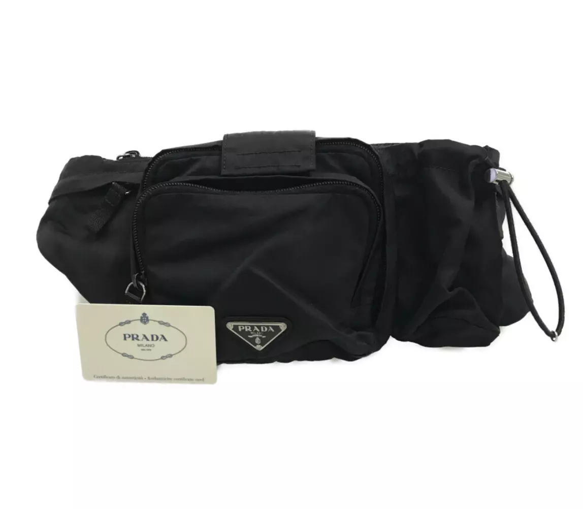 Black Re-nylon Belt Bag