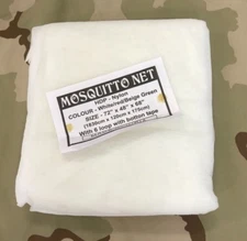 MOSQUITO NETTING WHITE MESH BUG NET FOR COT OR TENT HEAVY DUTY