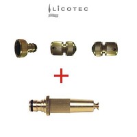 "Licotec Stecksystem \"DüSe\" Messing Gartenschlauch (Gardena Komp 1/2\")"