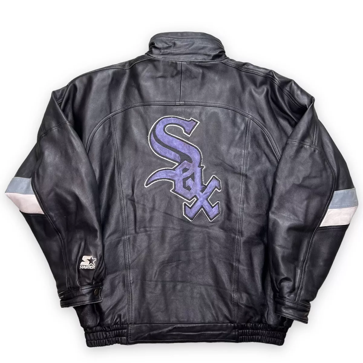 White sox leather best sale jacket