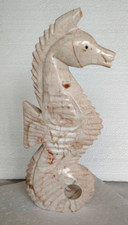 Unique Hand Carved Marble Stone Seahorse Figurine Carving