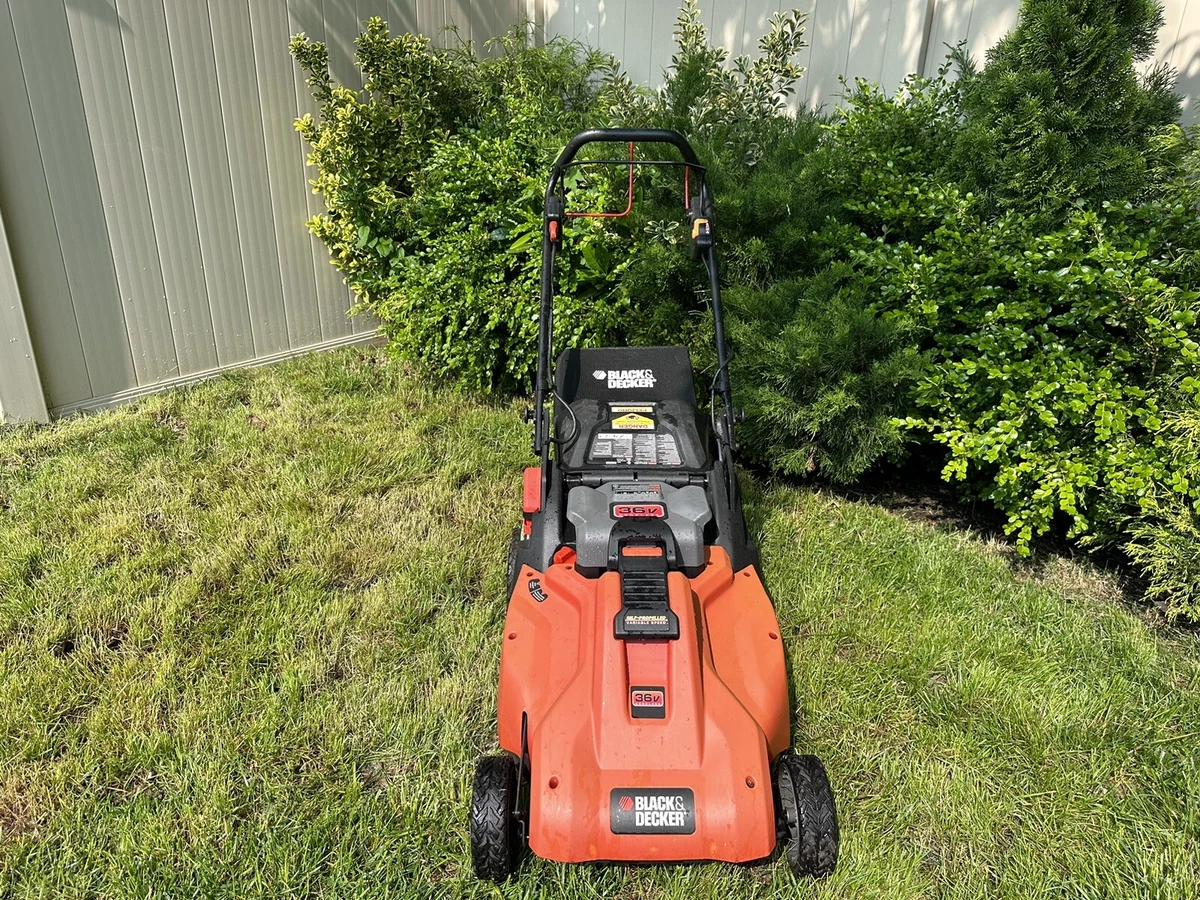 Black Decker Lawn Mower 19” Self-Propelled Cordless 36 Volt Mulching + $85  BONUS