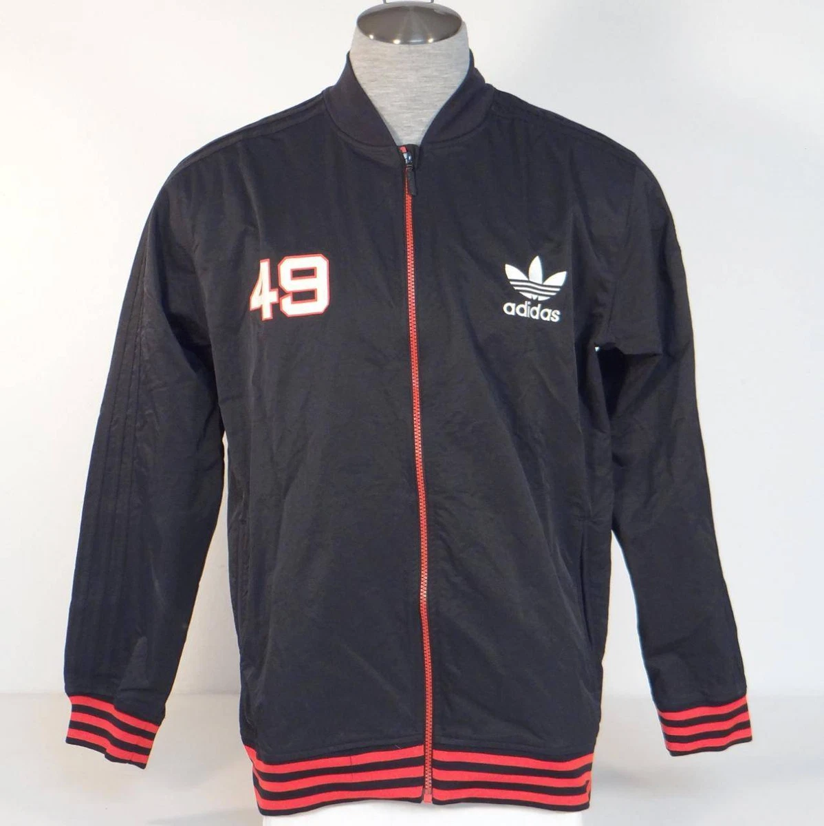 Adidas Trefoil Signature Academy Crest Black Nylon Track Jacket