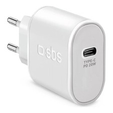 Sbs Caricabatterie USB Type-C WALL CHARGER 20W Power Delivery White TETR1CPD20