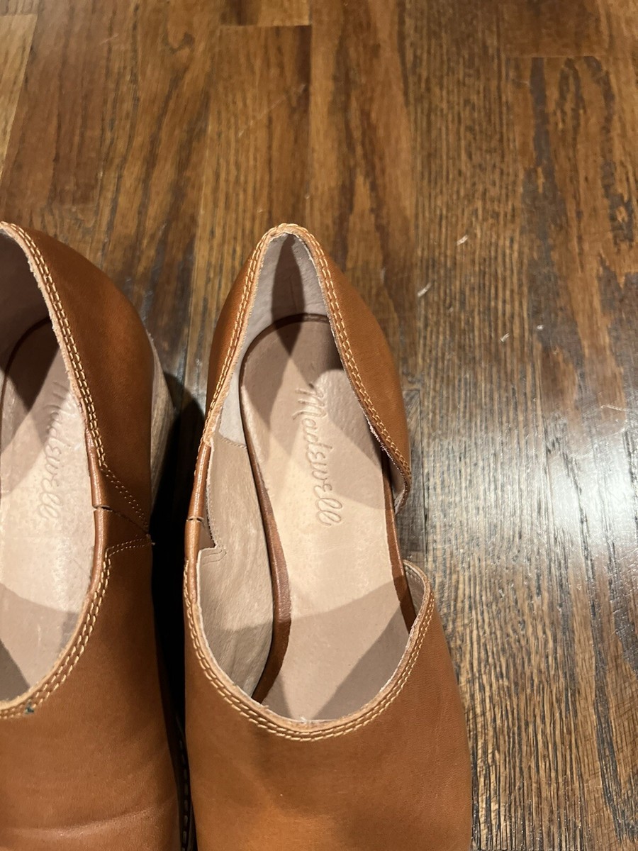 Madewell Lucie Leather Bootie Flats Cognac Brown Hybrid Slip-On Size 8.5 s-l500.jpg main image 4