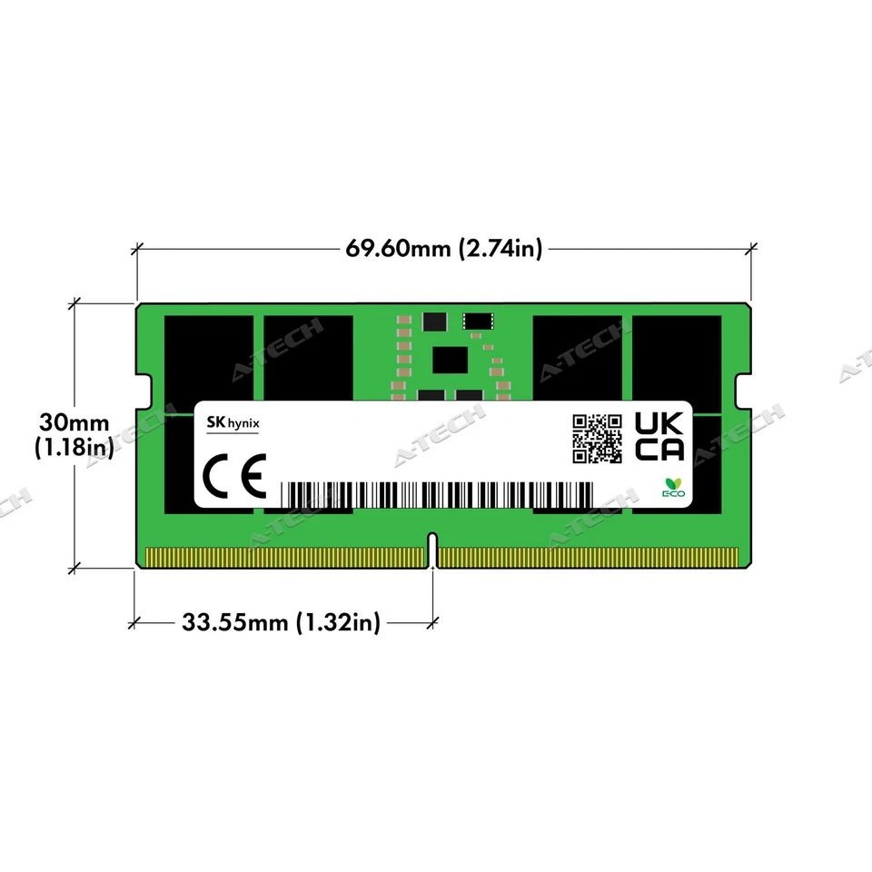 Hynix 16GB 1Rx8 PC5-4800 SODIMM DDR5-38400 262-Pin Non-ECC Laptop Memory RAM 1x - Image 4 of 4