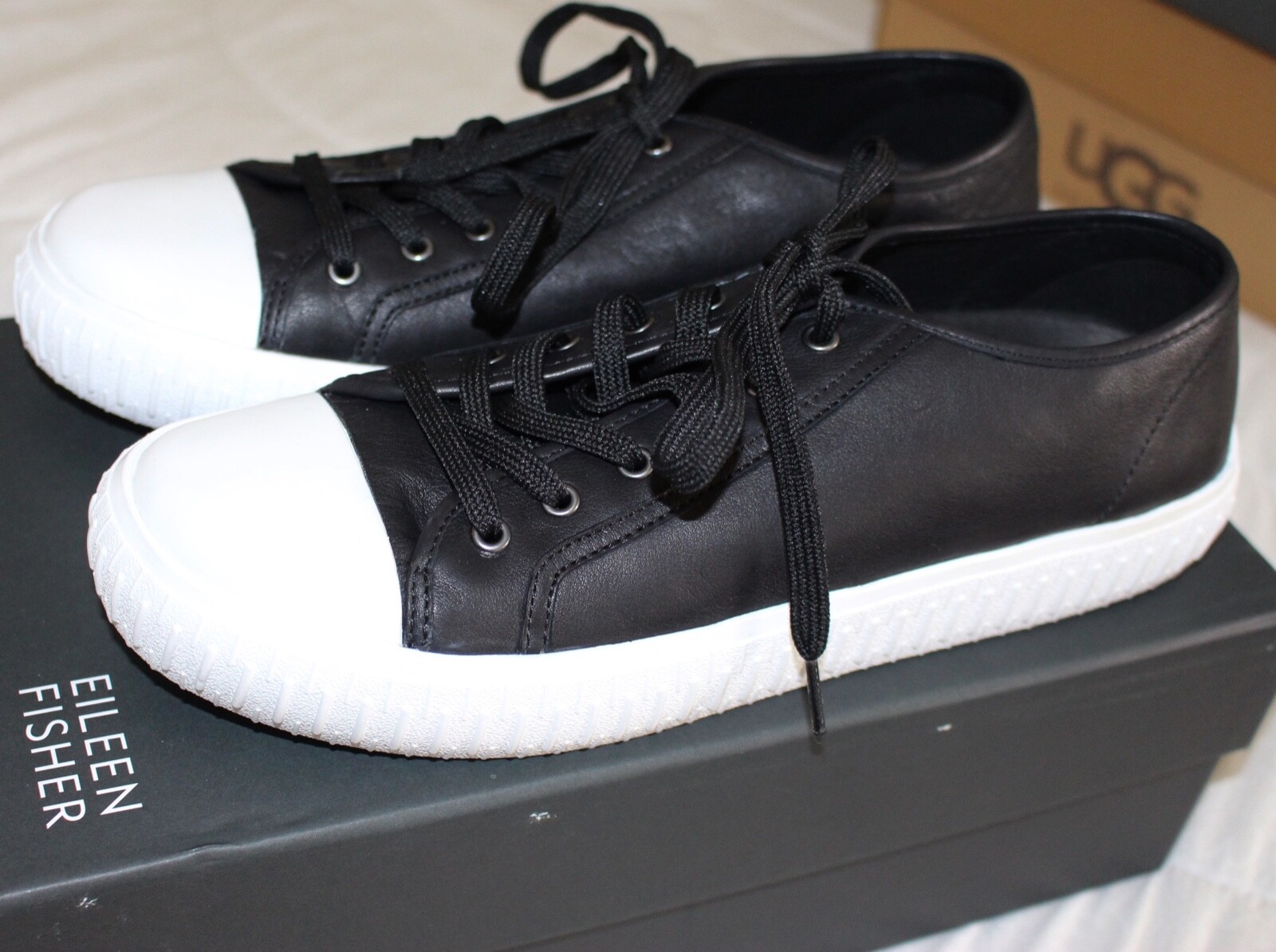 eileen fisher nod leather sneaker
