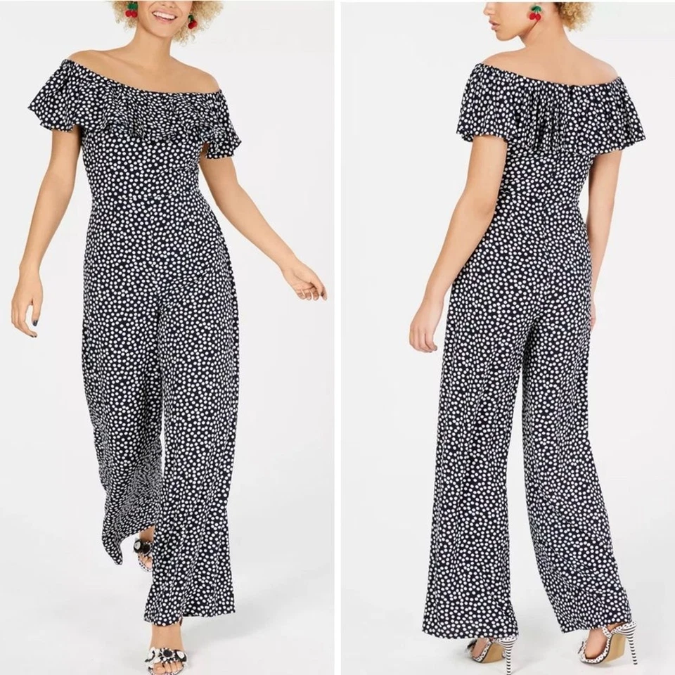 Macacão Betsey Johnson fora do ombro bolinhas 18W - Imagem 2 de 4