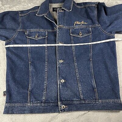 Phat Farm Denim Jacket XL Blue Flag Logo Vintage Hip Hop New Phat Farm Denim Jacket XL Blue Flag Logo Vintage Hip Hop New