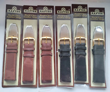 10X BrownblackHigh-Quality Two-Piece Soft Leather Watch Band Straps 22mm job lot