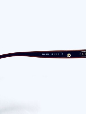 Dolce & Gabbana Brown Clear Rectangular Glasses Gold Temples  display picture 1
