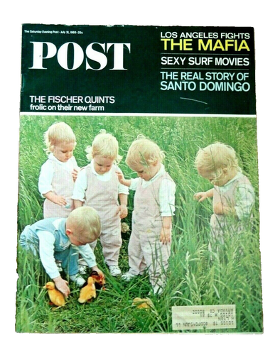The Saturday Evening POST Magazine July 31, 1965 - Fischer Quints, LA Mafia - Foto 1 di 2