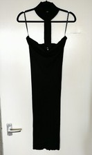 MISSGUIDED Ladies Black Halter Neck Long Dress (Size: 8)