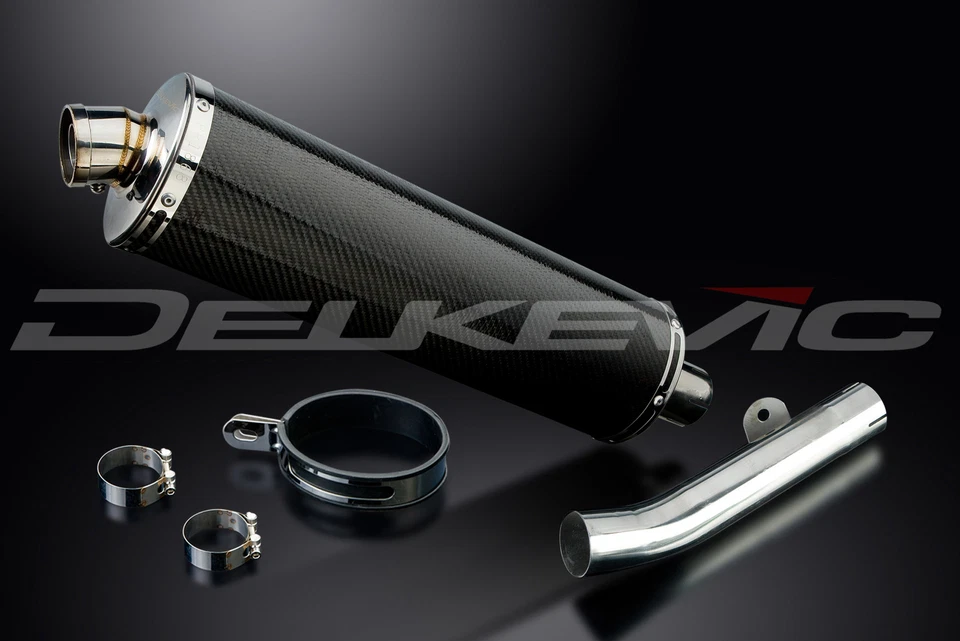 Kit silenciador escape carbono ovalado 18" Honda CBR600 F3 1995-1998 Delkevic Slip On Foto 3 de 4
