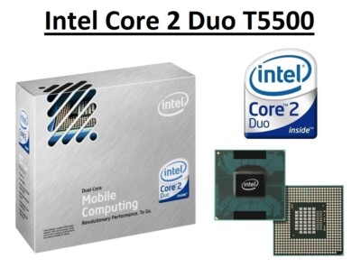 Intel Core 2 Duo T5500 SL9SH Dual-Core-Prozessor 1,667 GHz, Sockel M, 34 W CPU