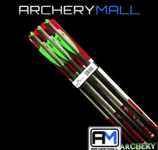 6 VICTORY CARBON CROSSBOW BOLTS 20" HALF MOON fits PSE FANG, AND OTHERS V6 SPORT