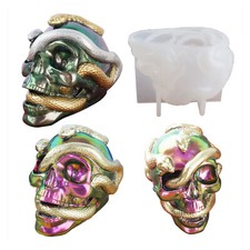 DIY Epoxy Resin Silicone Molds Buccaneer Skull Mould Casting Making Craft Tool