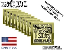 ** 10 SETS! ERNIE BALL MAMMOTH SLINKY 12-62 ELECTRIC GUITAR STRINGS 2214 **