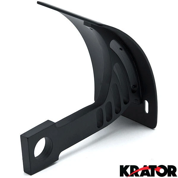 Black Curved Tag Relocator Vertical License Plate Holder Motorcycle Sportbike - Image 2 of 4