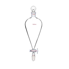1000ml 24/29 Glass Pyriform Separatory Funnel Pear Shape 1 Litre PTFE Stopcock 
