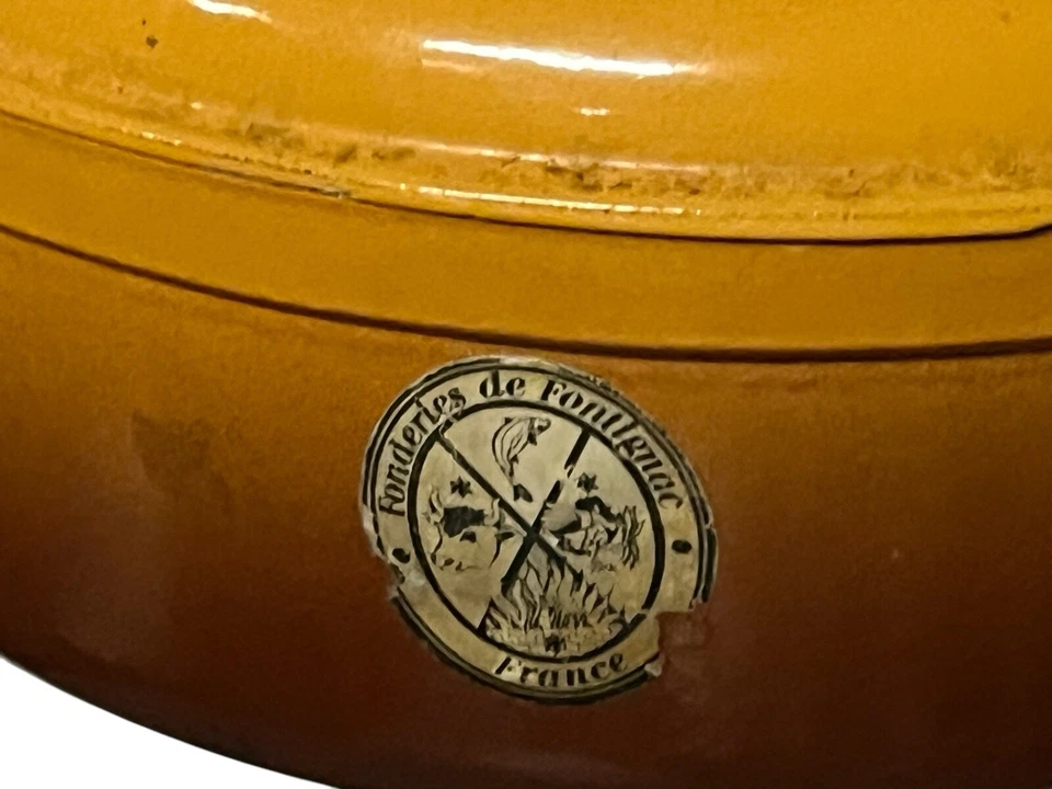 ANCIENNE MARMITE CASSEROLE COCOTTE FONTE DE FONTIGNAC PAS LE CREUSET PLAT A FOUR - Photo 2/4