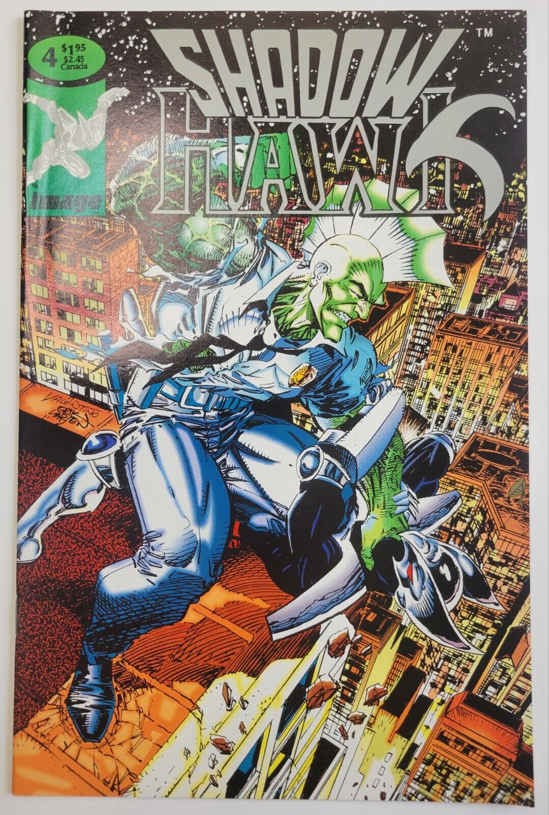 Shadowhawk #4 (1993, Image Comics) VF Erik Larsen Cover, Feat. The Savage Dragon