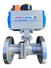 1in Class 300 1" Stainless Ball Valve Air Operated New