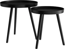 Lavish Home Set of 2 Round Nesting Tables SIQ-PO10470