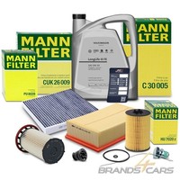 Mann Inspektionspaket FÜR Audi A3 Q2 Q3 Seat Skoda VW Golf 7 Touran 1.6 2.0 TDI