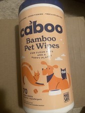 Caboo - Wipes Bamboo Pet 70 Count Pack of 8 
