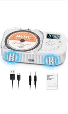 Portable Desktop CD Player With Bluetooth, FM, AUX, Line In, Remote Rechargeable