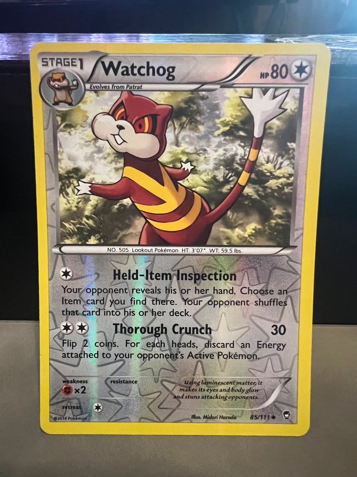 Watchog 85/111 Uncommon Furious Fists Pokemon Reverse Holo Near Mint