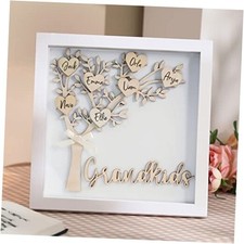 Grandma Gifts for Grandma, Personalized Family Tree Photo Frame Grandchildren