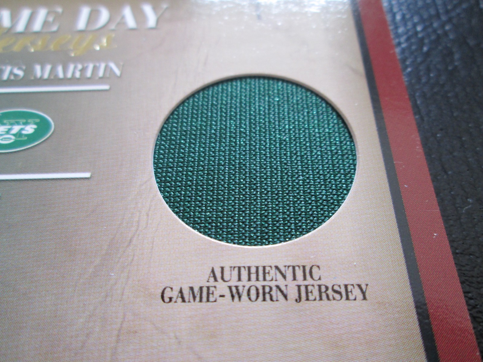 CURTIS MARTIN 2001 PLAYOFF HONORS GAME DAY JERSEYS AUTHENTIC GAME USED FOOTBALL view 2